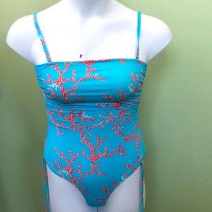 Lilly Pulitzer Women's Blue Swimwear One Piece Bathing Suit Size Xs